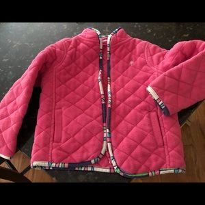 Lily Pulitzer pink quilted girls jacket size 5/6.